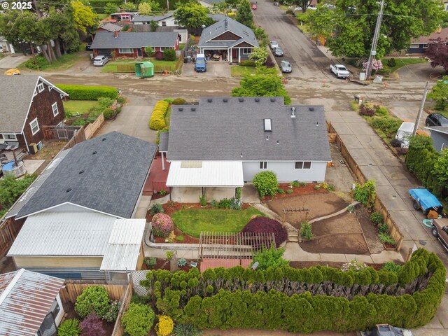 aerial perspective of suburban area