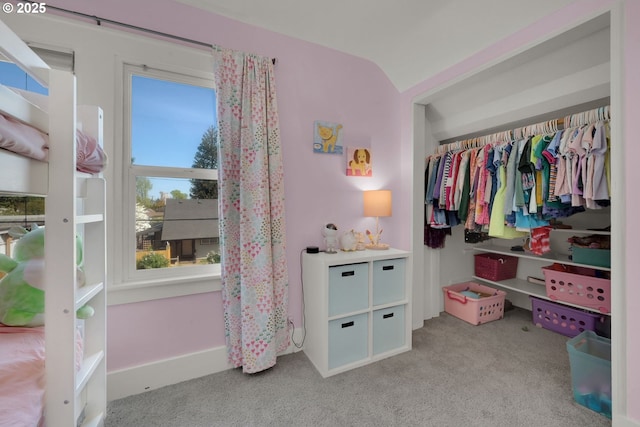 683 Laurel, Junction City, OR 97448 - bedroom with carpet floors and lofted ceiling