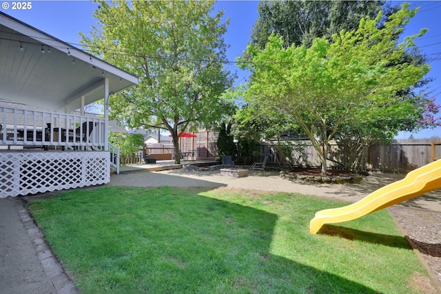 683 Laurel, Junction City, OR 97448 - view of yard featuring a playground