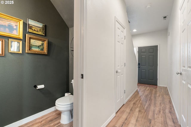 5862 SE Woodland Dr, Gresham, OR 97080 - interior space with visible vents, recessed lighting, toilet, wood finished floors, and baseboards