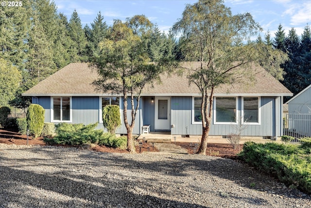 view of ranch-style home