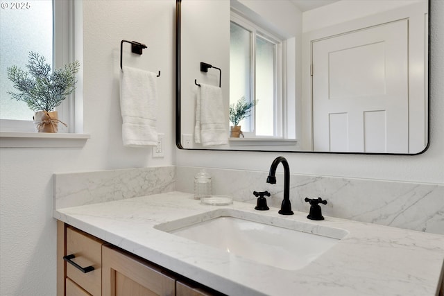 bathroom with vanity