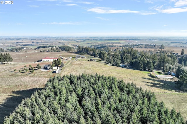 aerial view with a rural view