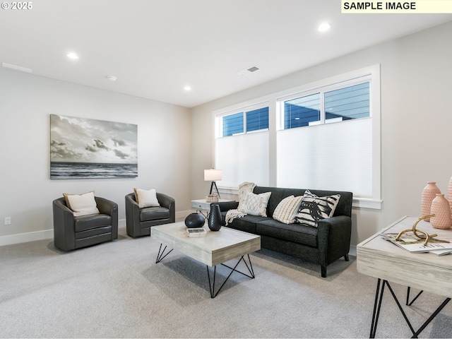 view of carpeted living room