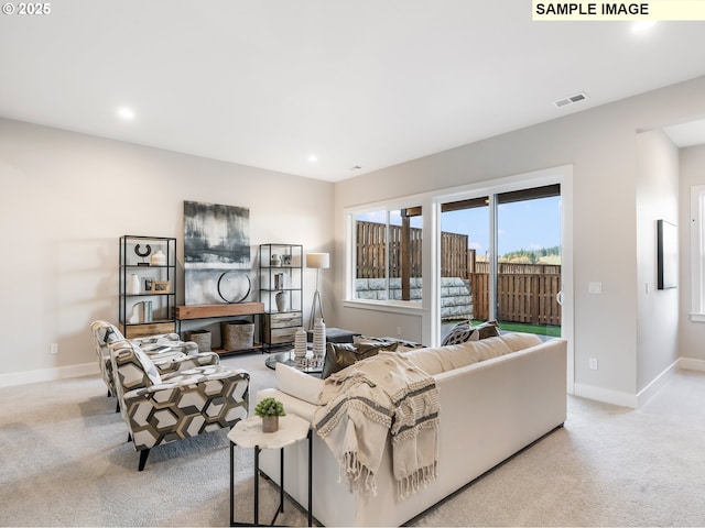 view of carpeted living room