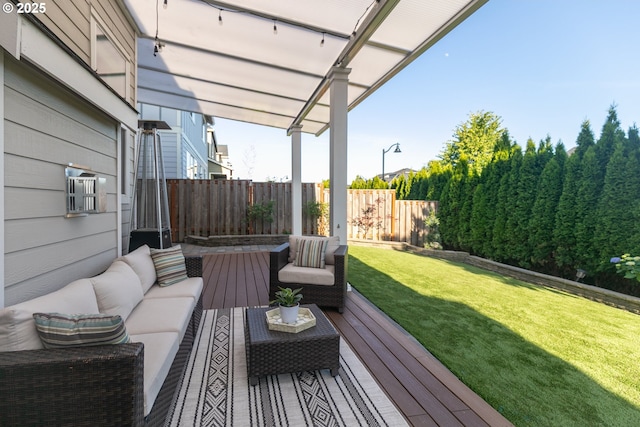 16922 NW Madrone St, Portland, OR 97229 - wooden terrace with an outdoor living space