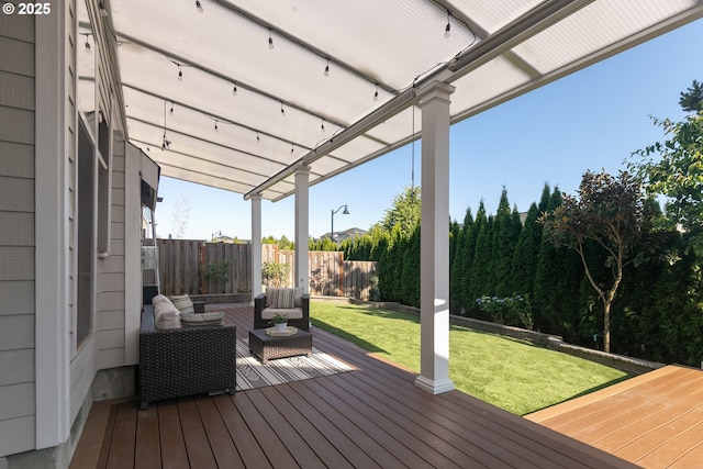16922 NW Madrone St, Portland, OR 97229 - wooden deck featuring an outdoor living space