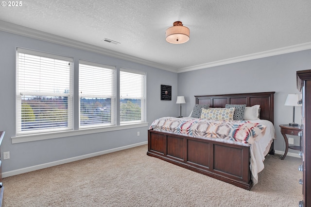 14670 SW 78th Ave, Tigard, OR 97224 - carpeted bedroom with ornamental molding, a textured ceiling, and baseboards