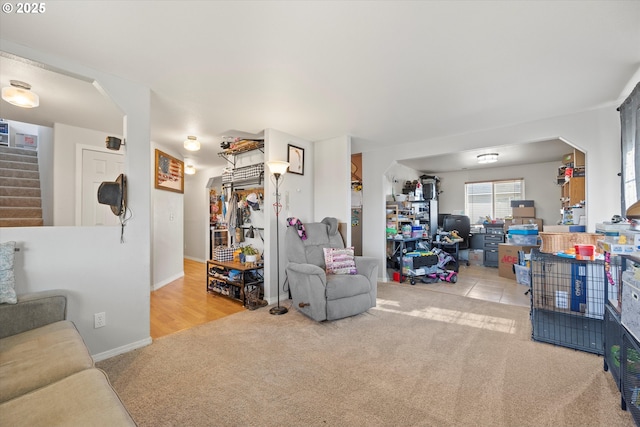 view of carpeted living room