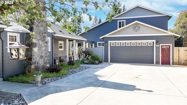 2507 NE 59th St, Vancouver, WA 98663 - view of front of property with concrete driveway, a garage, and fence