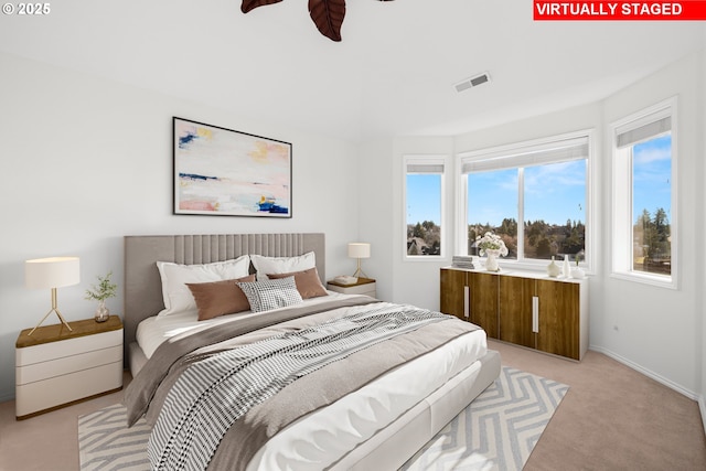 view of carpeted bedroom