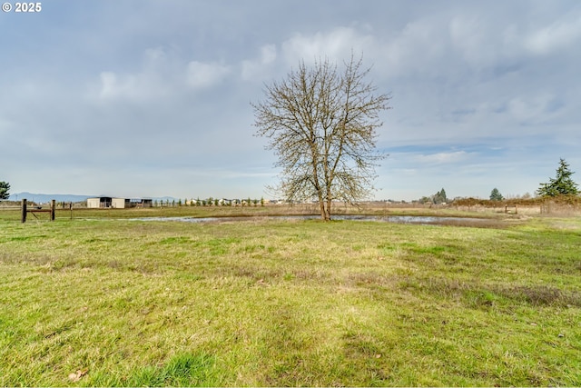 view of yard with a rural view