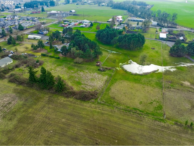 aerial view featuring a rural view