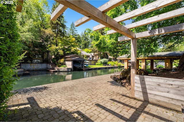 17787 Kelok Rd, Lake Oswego, OR 97034 - view of patio / terrace with a water view