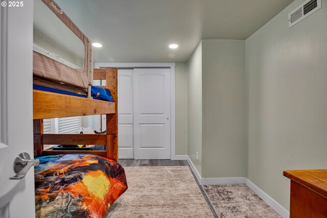 bedroom featuring a closet