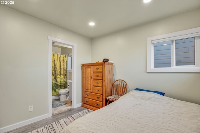 217 N Molalla Ave, Molalla, OR 97038 - bedroom with wood finished floors, recessed lighting, and ensuite bath