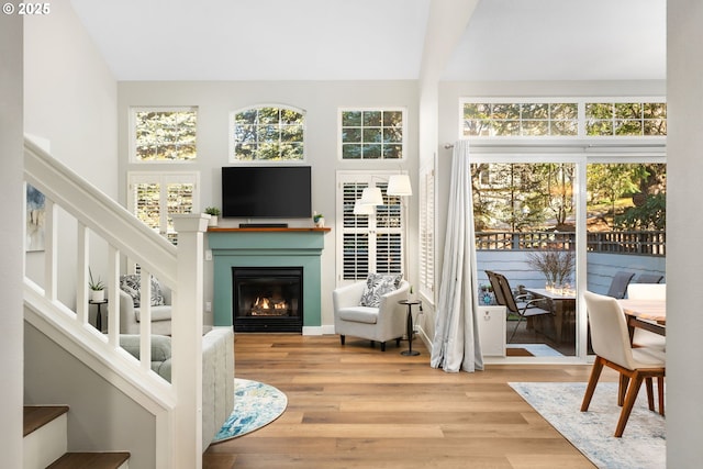 sunroom with vaulted ceiling and a wealth of natural light