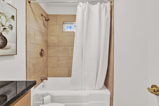 full bath featuring shower / bath combo