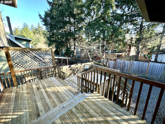 view of wooden terrace