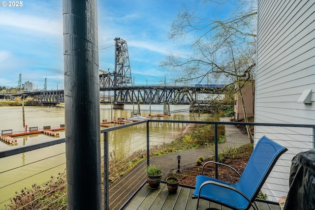 620 NW Naito Pkwy Unit B12, Portland, OR 97209 - wooden deck with a water view