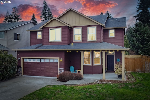 10201 NE 46th Ave, Vancouver, WA 98686 - craftsman-style house with board and batten siding, driveway, and a shingled roof