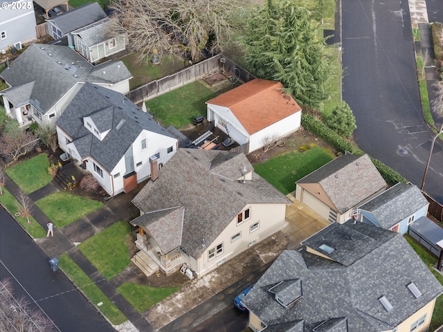 bird's eye view with a residential view