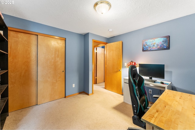 3929 SE 117th Pl, Portland, OR 97266 - office area featuring light carpet and a textured ceiling