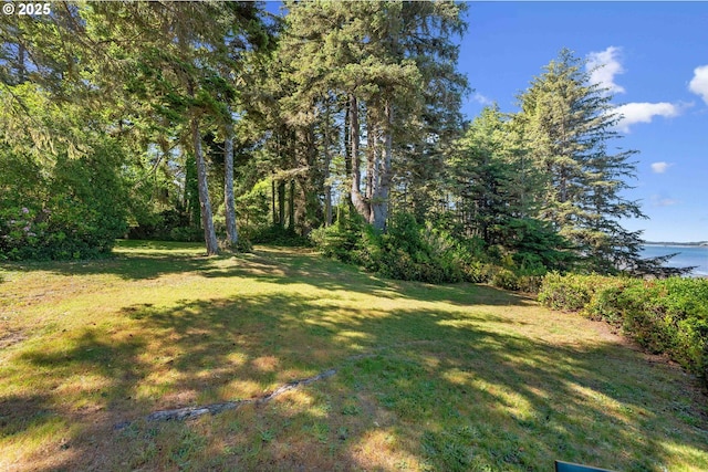 1230 Seagate Ave, Coos Bay, OR 97420 - view of grassy yard with a water view