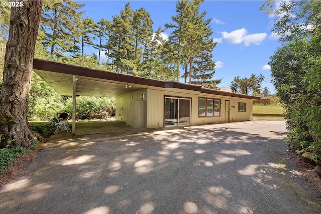 1230 Seagate Ave, Coos Bay, OR 97420 - view of front of property featuring asphalt driveway and an attached carport