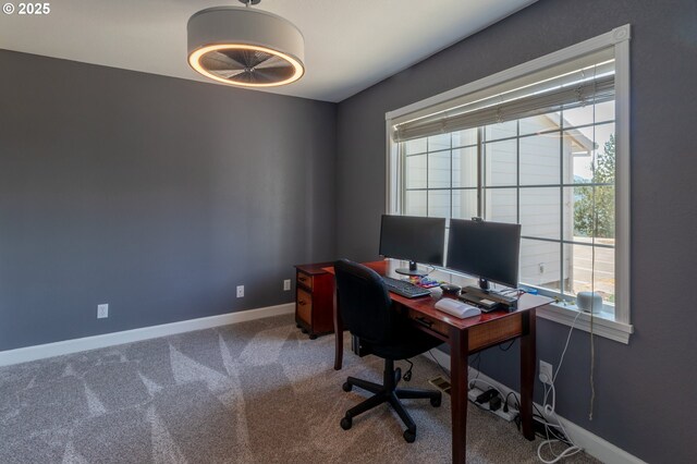 416 Elmar Dr, Winchester, OR 97495 - office area featuring baseboards and carpet flooring