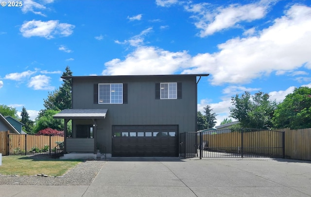 4634 Harriet Ave, Eugene, OR 97402 - traditional-style home featuring concrete driveway, an attached garage, and a gate