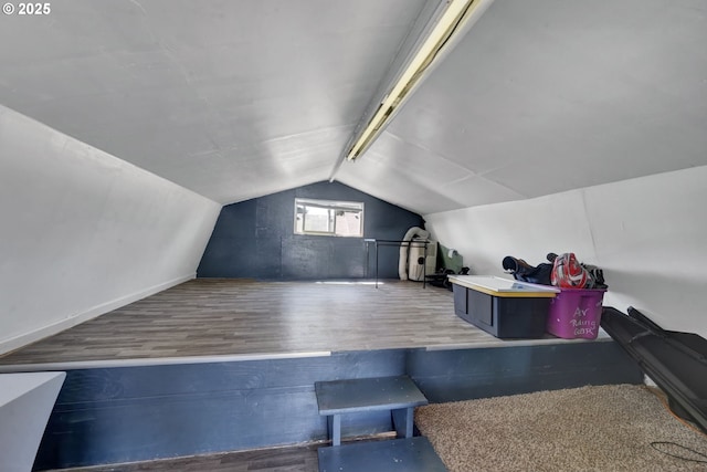 4634 Harriet Ave, Eugene, OR 97402 - additional living space with wood finished floors and vaulted ceiling