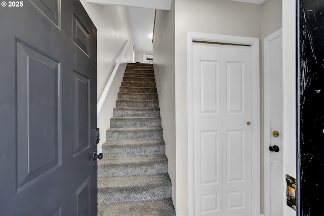 4634 Harriet Ave, Eugene, OR 97402 - staircase featuring carpet