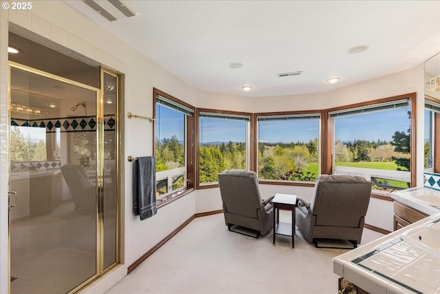 300 SE Arrow Creek Ln, Gresham, OR 97080 - home office with light colored carpet, baseboards, and recessed lighting