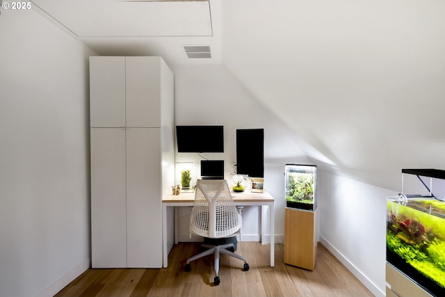 4889 NE Going St, Portland, OR 97218 - office area with wood finished floors and lofted ceiling