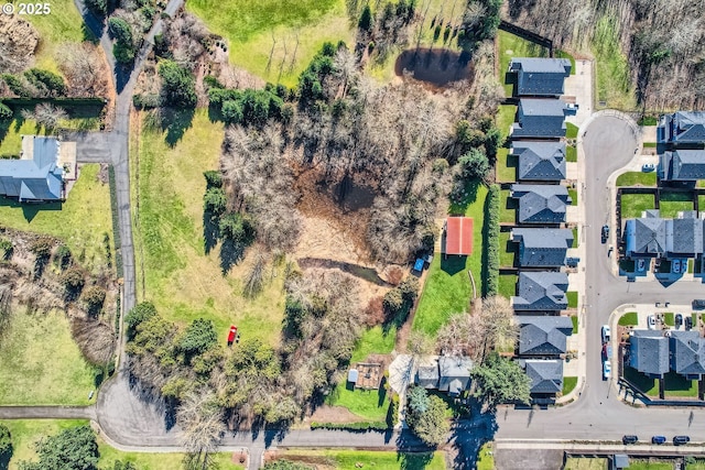 aerial view with a residential view