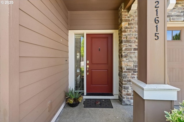 21615 SW Derby Ter, Sherwood, OR 97140 - entrance to property with stone siding