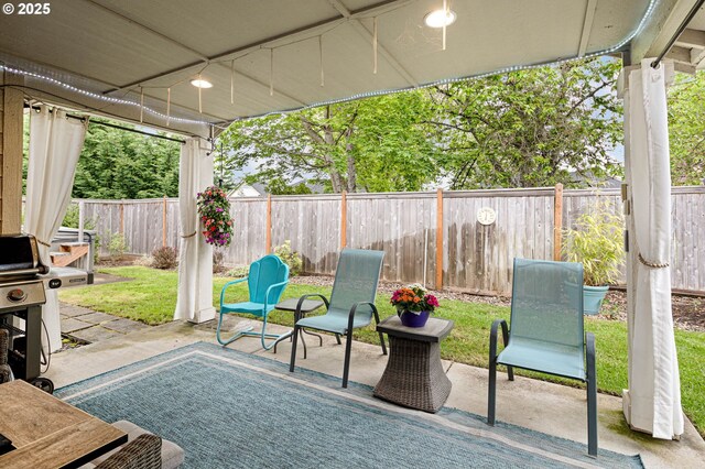 view of patio / terrace with a fenced backyard