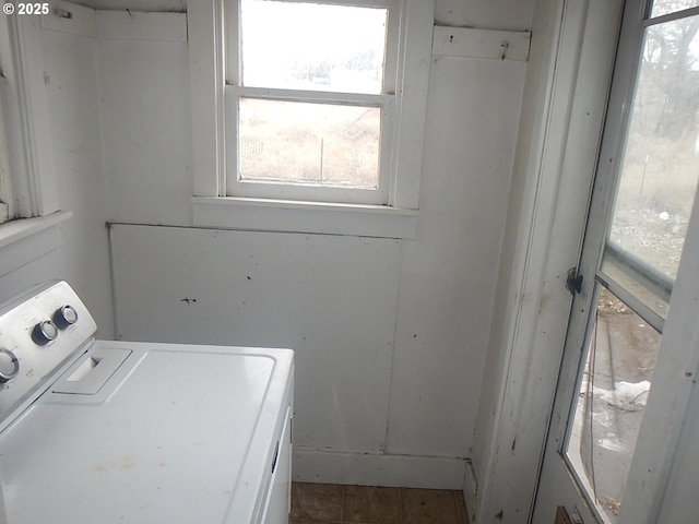 washroom with laundry area