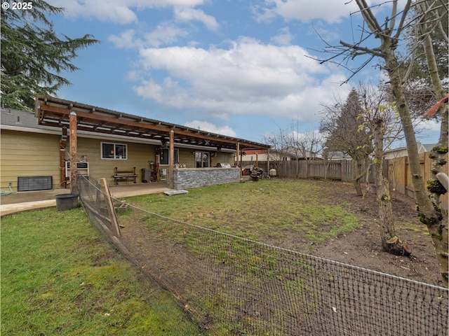 view of yard with a patio