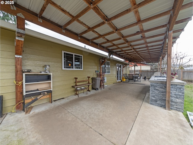 view of horse barn