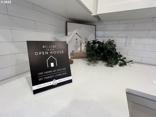 interior details with white cabinets