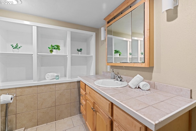 2951 NE 35th Ave, Portland, OR 97212 - bathroom with vanity and tile patterned flooring