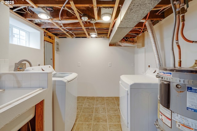 2951 NE 35th Ave, Portland, OR 97212 - laundry room featuring water heater and washing machine and dryer