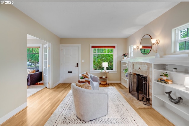 2951 NE 35th Ave, Portland, OR 97212 - living room with wood finished floors and a fireplace
