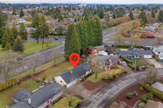 birds eye view of property featuring a residential view