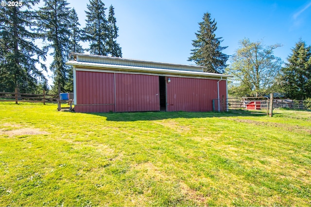 view of pole building
