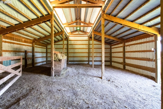misc room featuring lofted ceiling
