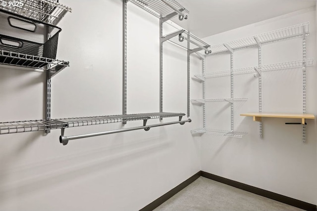 view of walk in closet