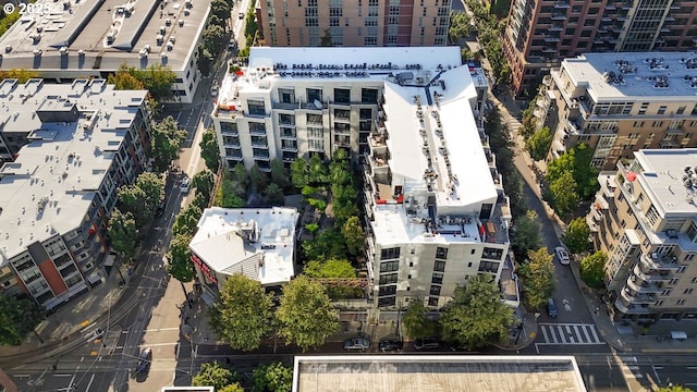 aerial view featuring a city view